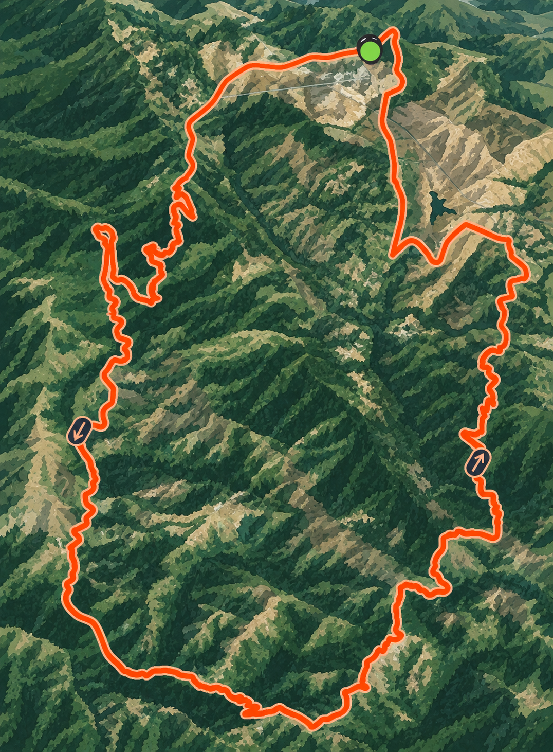 West Alpine Road route map